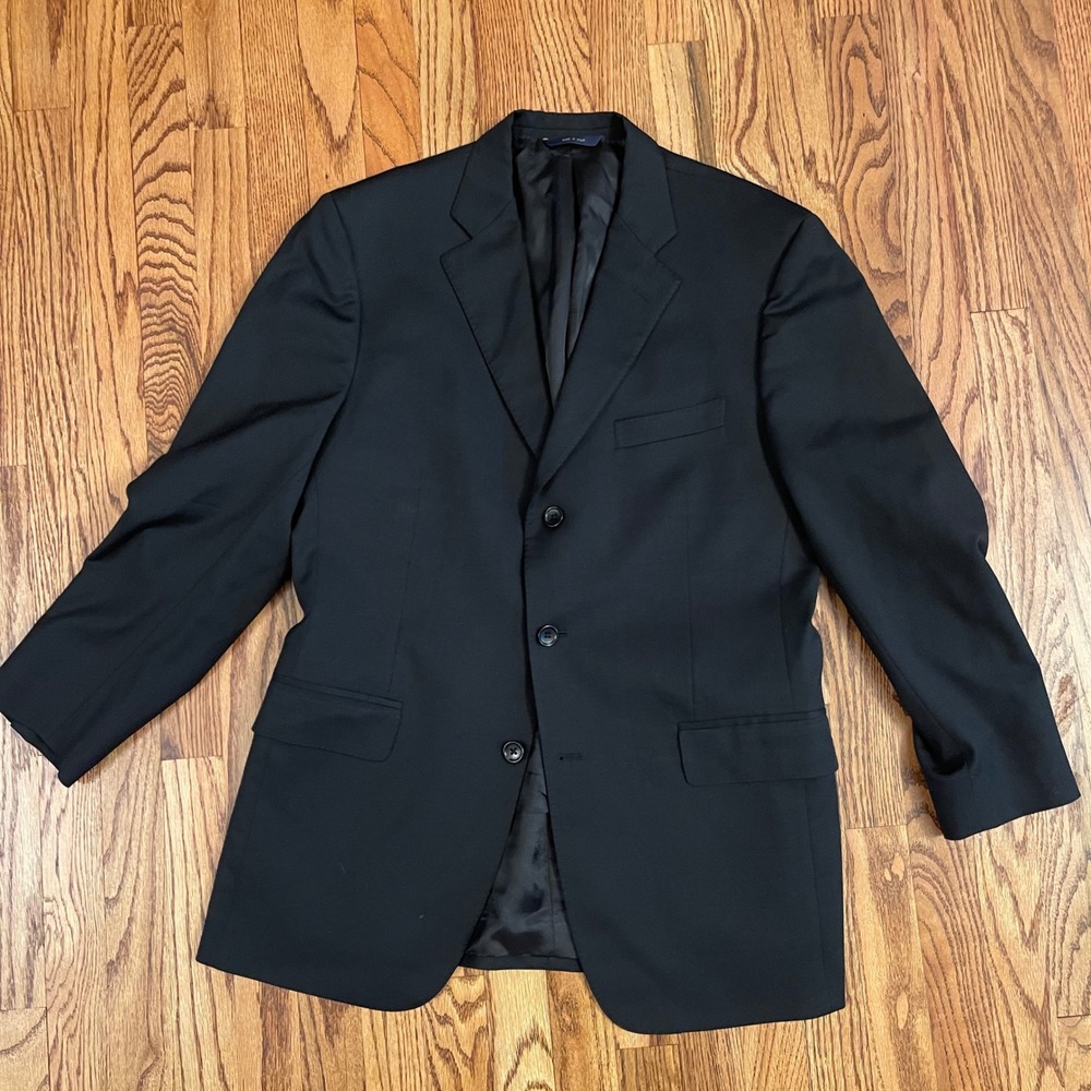 Brooks Brothers‎ Regent Blazer Jacket Black Three Button Classic Size Mens